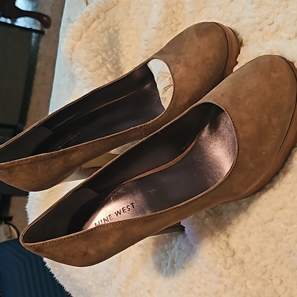 Shoes, Nine West, 8.5, Brown suede